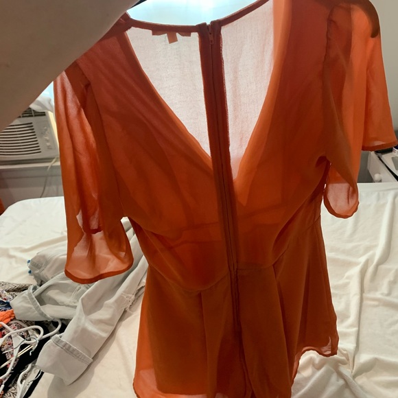Charlotte Russe orange romper - Picture 3 of 7